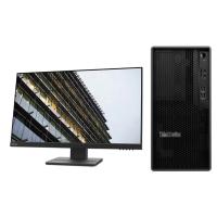 联想/Lenovo ThinkStation K-C1 i7-10700/32G/RTX3060 12G+ThinkVision T24S-...