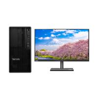 联想/Lenovo ThinkStation K-C1256+ThinkVision S27e-20（27英寸） 台式计算机