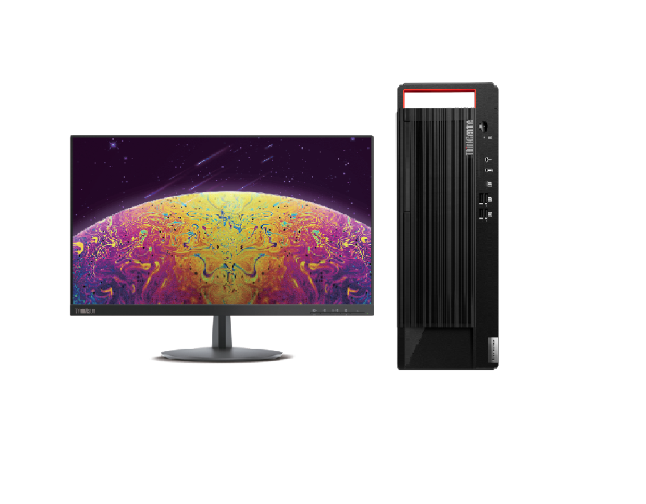 联想/LENOVO ThinkCentre M600t-1C788+ThinkVision T24A-10（23.8英寸) 主机+显示器/台式计算机